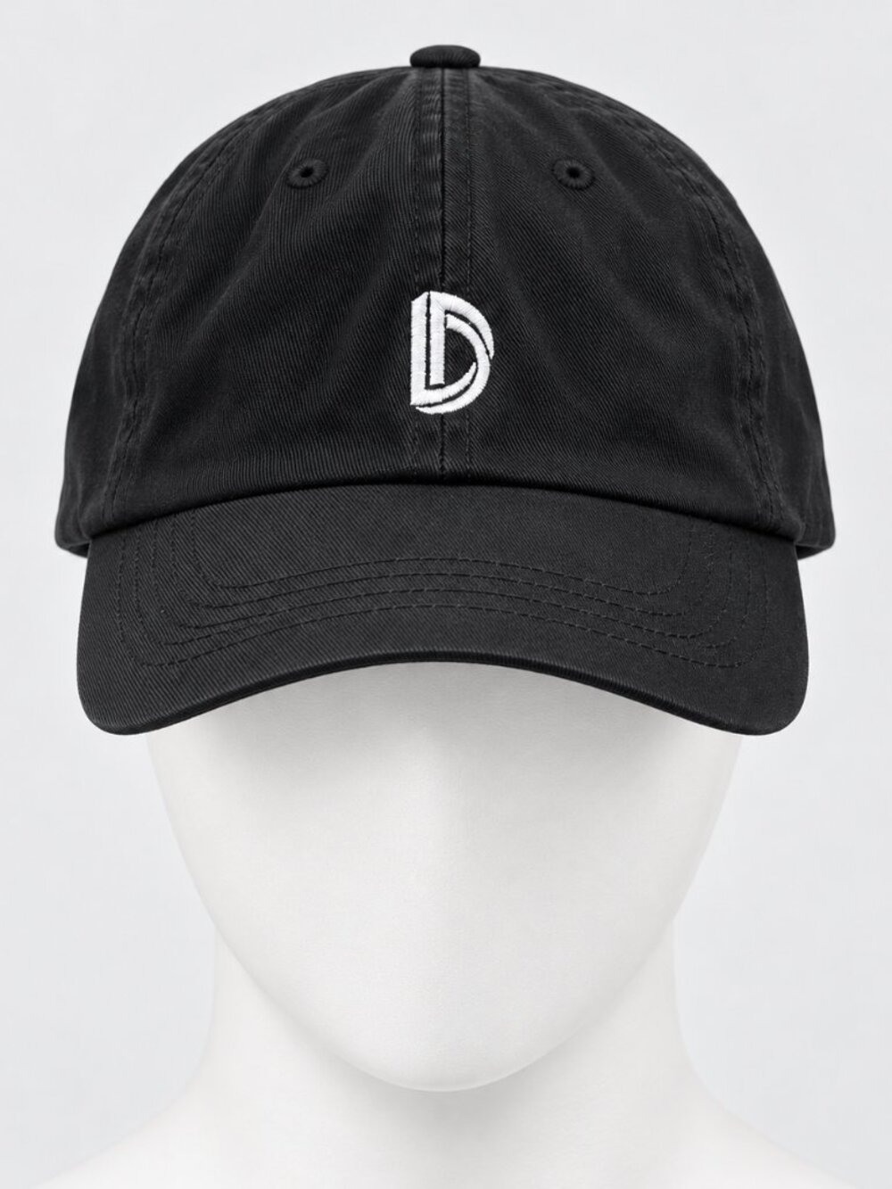 The Classics Black Embroidered D Logo Baseball Cap